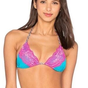New Beach Bunny Lady Lace Braided Bikini‎ Top XS